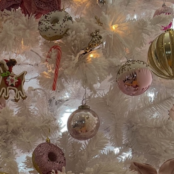 DESIGNER SET OF 12 shatterproof sparkly pink dipped ornaments in 2 boxes - Picture 3 of 4